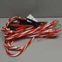 WdtPro 24-Pack Upgraded Solar Christmas Candy Cane Lights, Solar Pathway Lights Waterproof, Christmas Decorations Outdoor with 10 Modes and Bright 144 LED for Yard Garden Lawn Patio Party Decor