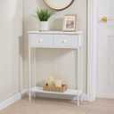 Small Entryway Table with Drawers & Storage Shelf High Tall Little Narrow Front Door Console Tables Skinny Slim Wall Table for Entry Hall Hallway Foyer, Thin Bedside Nightstand for Small Space Bedroom, 23.6 inches x 7.9 inches x 32.3 inches