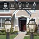 Large Outdoor Post Light Fixture, Colonial Exterior Pillar Lantern with Black Finish & Clear Glass, Vintage Pier Mount Pole Light Lamp for Garden, Backyard, Courtyard, Patio, Pathway, Walkway