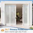 Homein Frosted Glass Window Privacy Film with Tools UV Blocking Privacy Film for Glass Windows, Static Cling No Glue Removable Reusable Anti Glare for Home Day and Night, Pure 35.4" x 78.7"