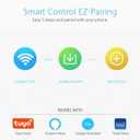 WiFi Thermometer Hygrometer, Smart Indoor Bluetooth Temperature Humidity Sensor with App Alerts, Temperature Humidity Time & Light Monitoring 4-in-1 Perfect for Greenhouse Home RV Wine Cellar