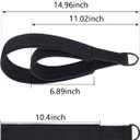 Pilates Double Loop Straps with Extra Padding, Adjustable D Ring Reformer Straps for Home Gym, Yoga Stretching, Core Strength Training