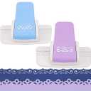 2pcs Border Punches, Border Edge Craft Floral Pattern Punches, Border Punches for Paper Crafts, Scroll Punch for Scrapbooks, Wedding Cards, Greeting Cards, Decoration and DIY Arts