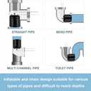 4 Inch Inflatable Pipe Plug Sewer Test Plug with 39.37" Hose and Chain, Inflatable Balloon Rubber Plug for Water Pressure Testing, Water Flow Blocking, and Pipe Leak Inspection