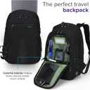 Targus Spruce EcoSmart Travel Laptop Backpack for 17 inch Laptops, TSA-Friendly Carry On Backpack Laptop Bag for Work and Travel, Black (TBB019US)
