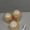 Homemory Glass Flameless Candles, Battery Operated Plliar Candles Realistic Flickering, LED Electric Light with Remote and Timer for Home, Christmas Decoration, Gold, Set of 3 (D4"xH4"5"6")