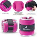 Sportneer Ankle Weights Wrist Weights Pair of 1/2/4/6/10 LBS for Men Women Kids Strength Training Wrist and Ankle Weights Set with Reflective Strips for Dancing Running Walking Fitness Workout Gym