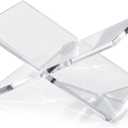 Clear Acrylic Book Stand, 12 x 8 x 6 in Open Book Display Holder, 8mm Thick X-Shape Cookbook Stand for Kitchen Counter, Coffee Table Books, Bibles, Art Books and Magazines