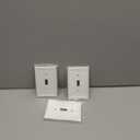 White Modern Decorative Wall Plate Light Switch Cover Decorator Outlet Covers Rocker Switch Plates Bamboo Fiber Material Wall Plates for Kitchen Bathroom (1 Gang Single Toggle-4 Pack)
