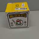 Hazel Quinn Electric Kettle - 1L/34oz Small Tea Kettle, 800W Fast Boil, All 304 Stainless Steel Interior, Double Wall for Cool Touch and Thermal, Auto Shut-Off, BPA-Free, Cordless - Pearl White