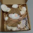 Mini Bunny Hug Cute Easter Gift Plush 2025 Bunny in a Box Hugs Positive Bunny Stuffed Animal Rabbit Soft Floppy Easter Ideas Bunnies Basket Stuffers Doll Emotional Support Inspirational Gifts (B1)