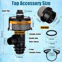 JaGely 190003 Pool Filter Tension Control Clamp Kit & 98209800 Air Relief Valve Compatible with Pentair Fns Plus Include 190030 Drain Plug O-Ring 194997 Nut Replacement 190106z Air Bleeder Screen Cap