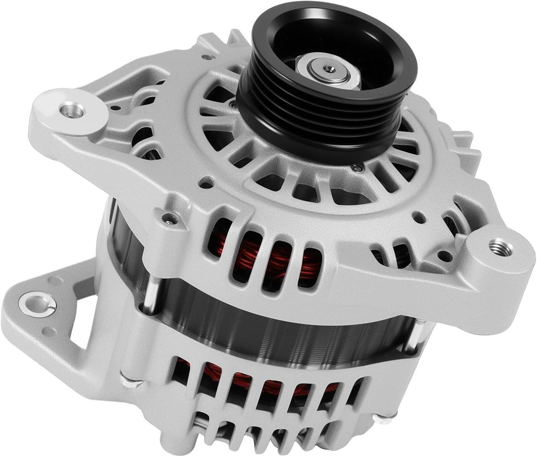 Alternator 13789 for 1999-2002 Frontier 3.3L, 2000-2002 Xterra 3.3L V6 Vehicle Replacement Alternator 80Amp 5-Groove Pulley OE 13789N 231004S100 LR180756 LR180756B LR180756R 210-3128