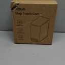 Cesun Small Bathroom Trash Can with Lid Soft Close, 5 Liter/1.3 Gallon Stainless Steel Garbage Can with Removable Inner Bucket, Step Pedal, Slim Waste Basket for Toilet, Office, Bedroom (White&Gold)