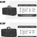 Gonex Foldable Travel Duffle Bag, Lightweight with Shoe Compartment | 210D Nylon, Water-Repellent, Folds Compact, Multiple Pockets, Luggage Sleeve, Travel & Weekend Use, 80L, Dark Grey