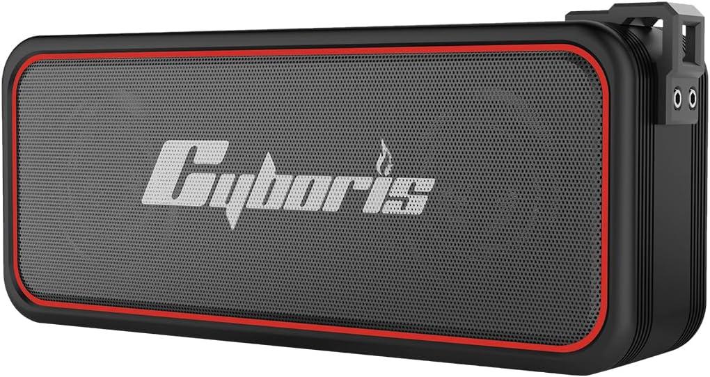 CYBORIS Portable Bluetooth Speaker, Wireless Speakers with 20W HD Sound, IPX7 Waterproof, Bluetooth V5.3, Dual Stereo Pairing, 30H Playtime for Home, Outdoor, Travel, Party, Beach