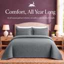 Twin Quilt Bedding Set | Lightweight Summer Bedspread 2 Pc