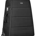 YOREPEK Stroller Bag Compatible with UPPAbaby Vista or Cruz with Rear Wheels, Padded Gate Check Stroller Travel Bag for Airplane with Wheels, Foldable Stroller Cover with Storage Pocket, All Balck