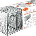 HOMESTEAD 2-Pack Live Animal Trap - Specialized for Raccoons, Opossums, Groundhogs, Skunks, Feral Cats, Squirrels - Heavy Duty Steel Traps, 1-Door, Green, Humane Catch & Release Animal Trap,89-302
