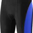 G Gradual Boys Swim Jammers Youth Competitive Swim Team Trunks Quick Dry Stretch Racing Swimsuit Swimming Shorts for Boy (Black/Blue), L