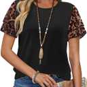 WIHOLL Womens Summer Tops Trendy Ruffle Sleeve Shirts Casual Chiffon Blouses Beach Vacation Clothes (Black, XXL)