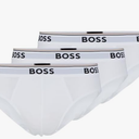 BOSS Mens 3-Pack Bold Logo Hipster Briefs L