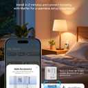 DEWENWILS Matter Plug in Dimmer Switch for Lamp, Works with Alexa, Compatible with Google Home & SmartThings APP Voice Wireless Dimmer Button Control, Dimmable LED/Tungsten Bulbs, 2.4G Wi-Fi, White