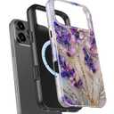 bemal for iPhone 17 Pro Case Cute,Aesthetic Vintage Purple Lavender Girly Shell,Compatible with Magsafe,Trendy Unique Cool Retro Western Protective Slim Silicone Phone Cover for Women Girls