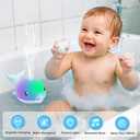 2 x Baby Bath Toys, 2025 Upgraded Magnetic Charging Toddler Bath Toys for Kids Ages 1-3, Light Up Dolphin Bath Toy Sprinkler, Birthday Gifts Infant Baby Toys 6-12-18 Months- Blue