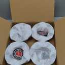 1980-1996 F150 Bronco Van Chrome Wheel Hub Center Caps RED Center 4 PCS