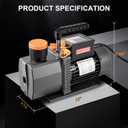 5 CFM 2-Stage HVAC Vacuum Pump, 1/2 HP Sparkless Motor, Deep Vacuum Pump for R32 R1234yf R410a R134a, Automotive AC & Mini Split Refrigeration System Evacuation