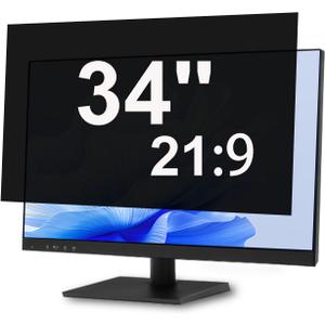 34 Inch Privacy Screen for Computer Curved Monitor Blue Light Screen Protector Anti Glare Anti-Scratch Monitor Privacy Shield Screen 34 Inch 21:9 Aspect Ratio