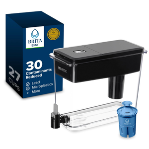 Brita Water Dispenser, UltraMax Elite Filter, Removes 99% of Lead, Includes 1 Filter, 27Cup Capacity, Black