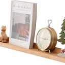 Floating Shelf for Wall Natural Oak Wood Wall Shelves 32 inches, Display Picture Ledge Shelf for Bedroom Living Room Bathroom Office Kitchen Wall Storage Shelves