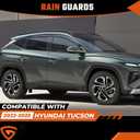 Rain Guards Compatible with Hyundai Tucson 2022 2023 2024 2025 2026, Tape-On Side Window Wind Deflectors & Visors Out-Channel 2022-2026 Tucson Rain Guard Black - 6 PCS