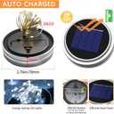 VOOKRY 6 Pack Solar Mason Jar Lights, 30 LED Mason Jar Lids Waterproof Firefly Fairy String Lights with 6 Hangers(No Jars), for Outdoor Patio Garden Yard Lawn Party Wedding Decoration - Cool White