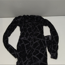 sedmoda Women's Sexy Bodycon Jumpsuits Long Sleeve Sheer Mesh Patchwork Side Zipper Party Club Rompers (Large, Black)