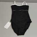 Women's Camisole Leotard with Adjustable Straps for Ballet Dance Leotards (Medium, Black/White Line)