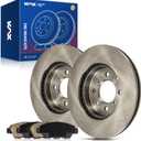 KAX Front Brake Kit, OE Brake Rotors and Ceramic Brake Pads | Fits Honda Fit 2009-2012, Honda Fit 2013 1.5L, Honda Civic 2003-2007 1.3L, Automotive Replacement Brake Kit (Front-3295+D948)