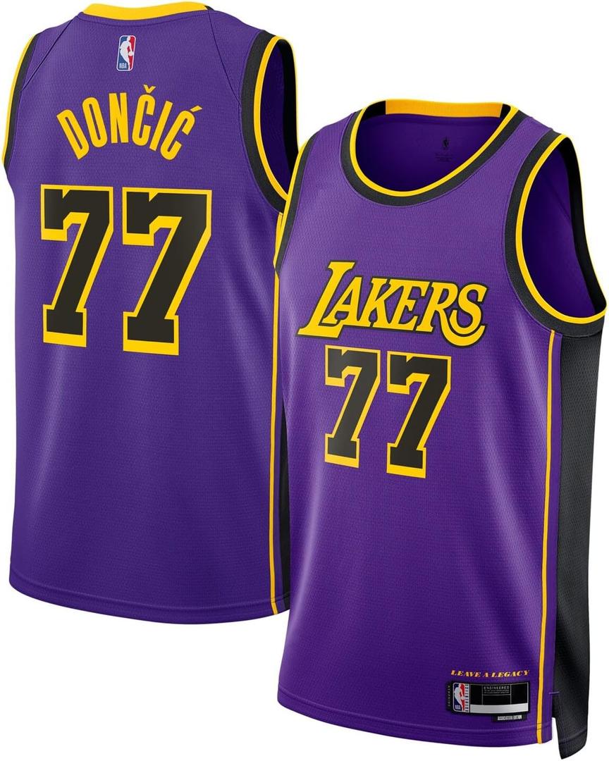 Luka Doncic Los Angeles Lakers NBA Kids Youth 8-20 Purple Statement Edition Swingman Jersey M