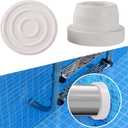 TonGass (2-Pack, White) Inside Pools Ladder Bumpers for Inground Pools Ladder Rubber End Plugs Fit 1.9" Standard Swimming Pool Ladders Tubing Bumper Caps for Inground Pool Ladders Step End Caps