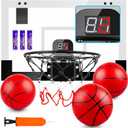 Indoor Basketball Hoop Boys Gifts for Teens Door Room Basketball Hoop Mini Hoop with Scoreboard, 3 Balls and Batteries Basketball Toys