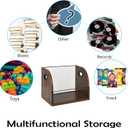 Vinyl Record Storage Record Crates for Vinyl Record Holder Wooden LP Record Storage Vinyl Crate Holds Up to 50 Record (Retro Color (1 Pack)), vintage brown