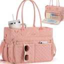 Teacher Bags for Women, 15.6 inch Laptop Work Tote Bag Quilted Nurse Bible Computer Shoulder Bag for School Travel
Office Briefcase, Dream Tote Work Bag, Insulated Pocket, Zipper & Strap, with 40oz Cup Holder, Ideal Gift