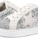 PARTY Women's Fashion Sneaker Lace Up Low Top Comfortable Cushioned Walking Shoes (9)