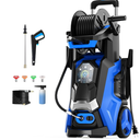 Electric Pressure Washer 5000PSI-Max 3.6GPM Power Washer Touch Screen Adjustable Pressure,4 Nozzles and 500ml Foam Cannon Power Washer Cleaning for Patio (Blue)