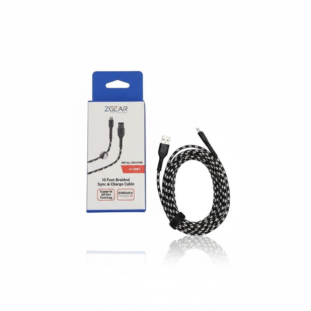 2 PCS Adaptive Fast Charger Wall Charger, 10 Foot Braided Sync