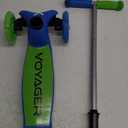 Scooter for Kids Ages 3-5 - Light Up Wheels, Extra Wide Deck, Foot Activated Break, Self Balancing Kids Toys for Boys & Girls (Green)