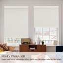 AOSKY Cordless Blackout Roller Shades, 33" W x 72" H, Linen Cream | Cordless Free-Stop Design, Built-in Valance, Thermal Insulated Fabric, UV Protection for Home & Office