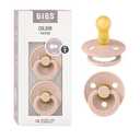 BIBS Pacifiers Colour Collection | Natural Rubber Baby Pacifier | Set of 2 BPA-Free Soothers | Made in Denmark | 18+ Months (Pack of 2) | Blush